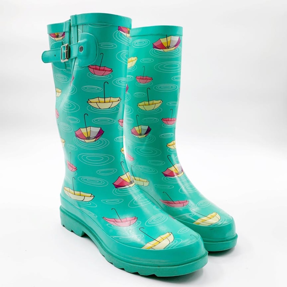 *SOLD* Western Chief Womens Size 8 Tall Rubber Rain Boots - Picture 2 of 16